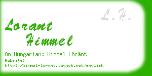 lorant himmel business card