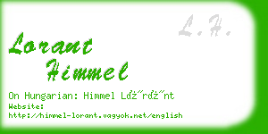 lorant himmel business card
